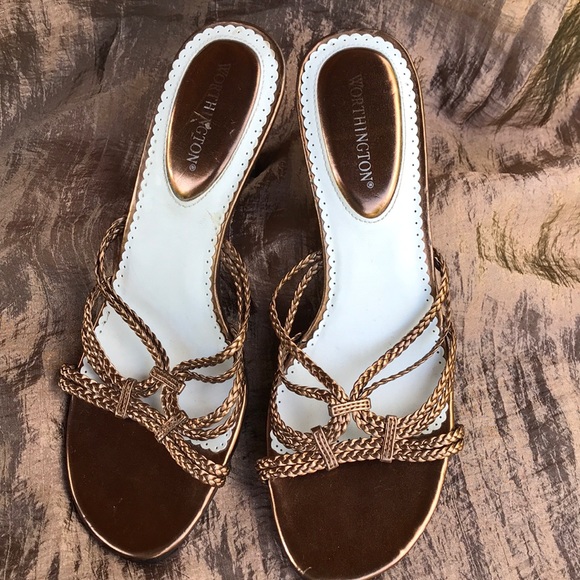 Worthington Shoes - Worthington copper strapped sandals